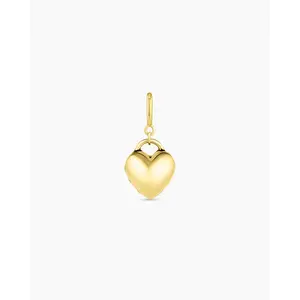 gorjana – Heart Stud Parker Charm – 18K Gold-Plated Heart Charm with Hinge Closure – Customizable, Sweet & Layer-Friendly Jewelry