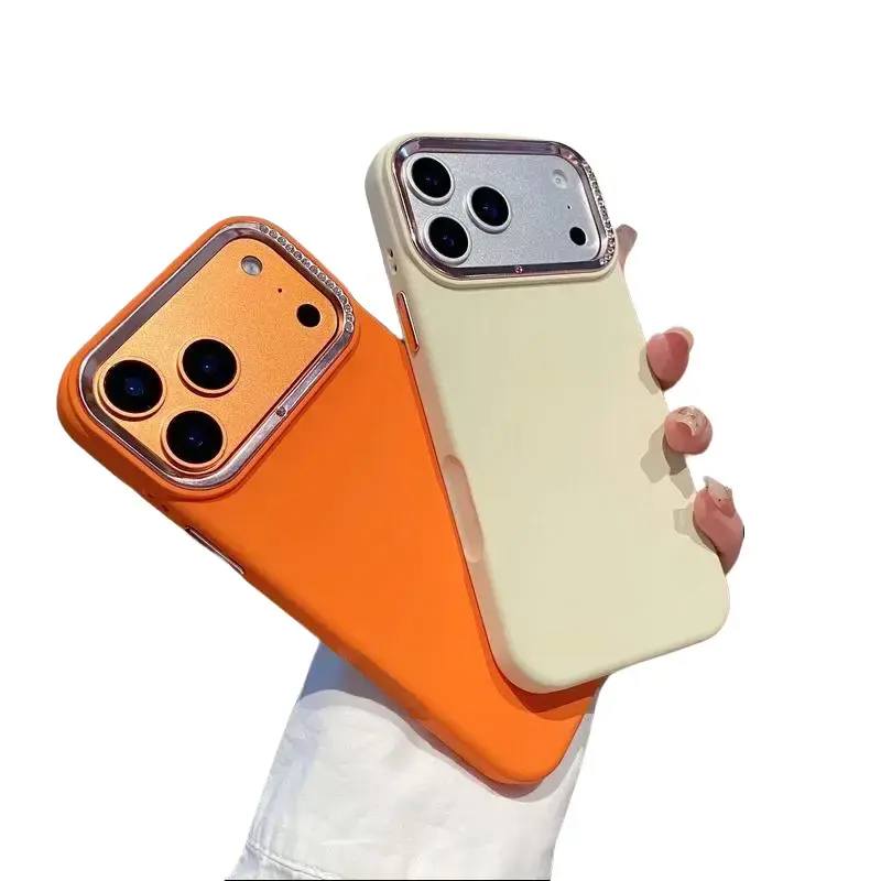 Phone Case For IPhone 17 17pro 17promax 17ai 11 12 13 14  16 Pro Max 14  16 Plus Diamond Lens Frame Jelly  Back Cover clear 15 protective tpu shockproof decorative phone protector cover luxury