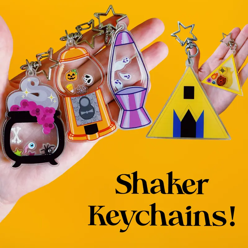 Halloween Shaker Keychains - Four different styles