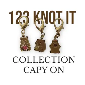 CAPY ON set of 3 medium stitch markers for crochet