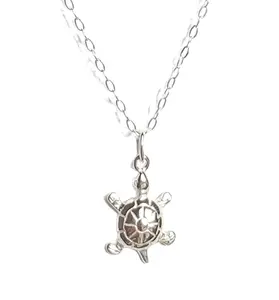 Dainty Layering Sterling Silver Turtle Necklace