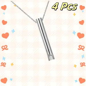 4Pcs  Anxiety Necklace ，Quit Smoking Necklace，Stress Anxiety Relief Mindful Breathing Necklace，Breathing Necklace for Meditation, Anxiety Relief Necklace for Breathwork,Relaxing,Calm and Stress Reduction