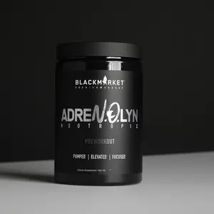 Blackmarket AdreNOlyn Nootropic Pre-Workout – Boost Focus, Energy, & Performance – Enhanced Pump, Cognitive Support – 300mg Caffeine, Beta-Alanine, L-Citrulline – 30 Servings