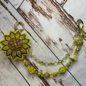 Beaded Bag Chain w/Charm