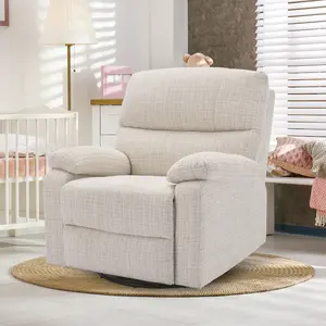 HushBae Performance Fabric Power Rocker and Swivel Nursery Recliner
