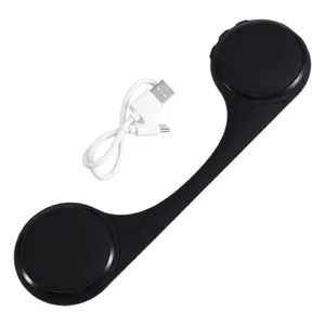 PC+ABS Pillow Speaker Bone Conduction Stereo Bluetooth Wireless Music Sleep Earphones Portable White Noise Machine for Side Sleepers Black USB Cable