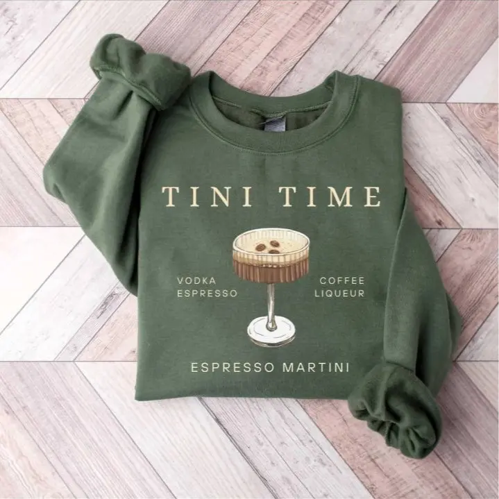 Espresso Martini Sweatshirt, Tini Time, Espresso Shirt, Espresso Martinis Lover Shirt, Espresso Martini Top, Martini Lover Gift, Martinis Sweatshirt