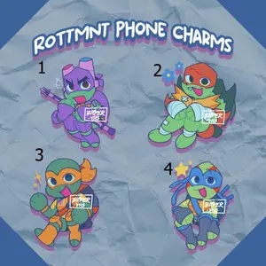 ROTTMNT Acrylic Keychains Turtle Cartoon Double Sides