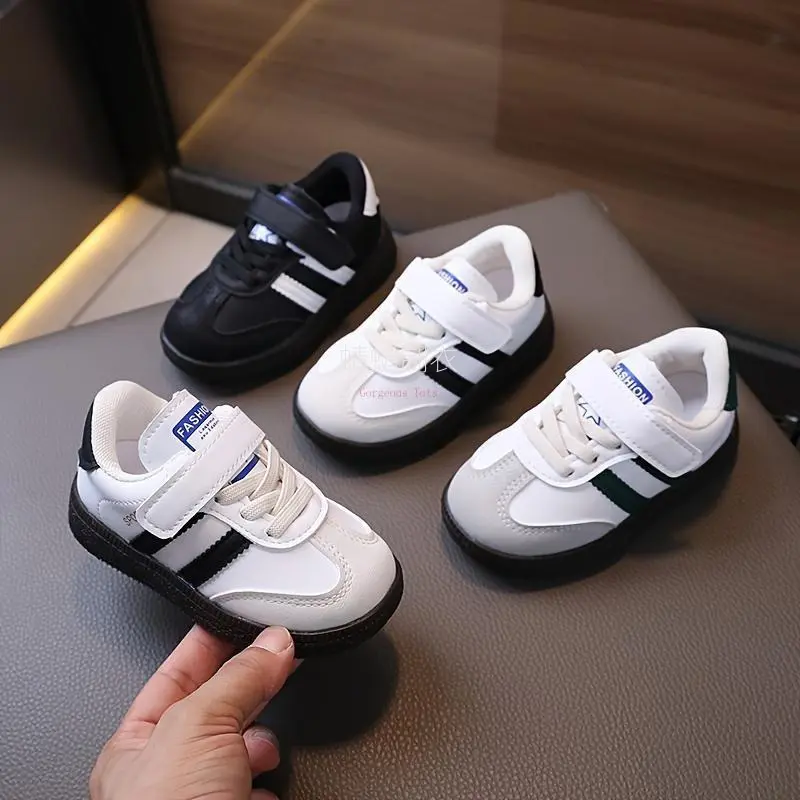 Minimalist Toddler Sneakers for Boys & Girls, Solid Color Low Top Casual Trainers with Hook & Loop, Sewing Thread Detail & Slip-Resistant Rubber Sole, Adjustable Strap, Hook And Loop Fastener, Kid Shoes, Toddler Walking Sneakers, Minimalist Outfits, Cute,