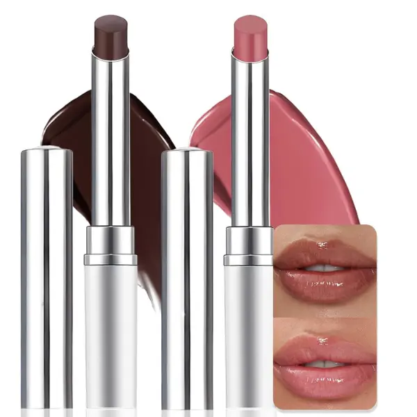 Halloween Fall Gift  Honey Tinted Balm Duo Hydrating Sheer Formula Black Pink Lipstick High Gloss Tint Makeup Softening Care Combo Repair Dry Lightweight Natural Glossy Appearance