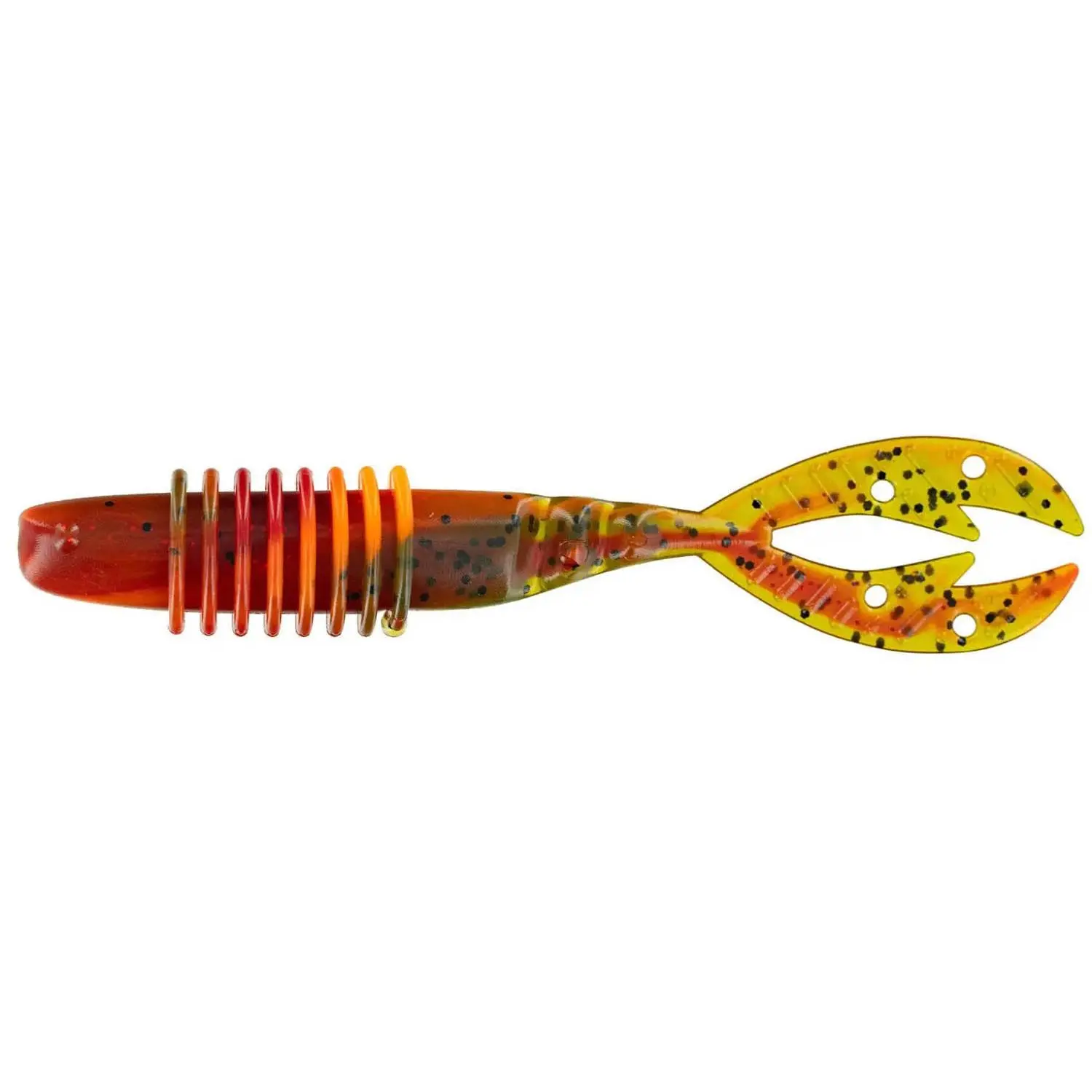 Big Bite Baits Kamikaze Swimon Soft Plastic Jerkbait - 4.25 in Bass Fishing Lures, Ultimate Swim Jig Trailer, Forked Craw-Like Tail, Green Pumpkin 8-Pack, Junebug Candy 8-Pack