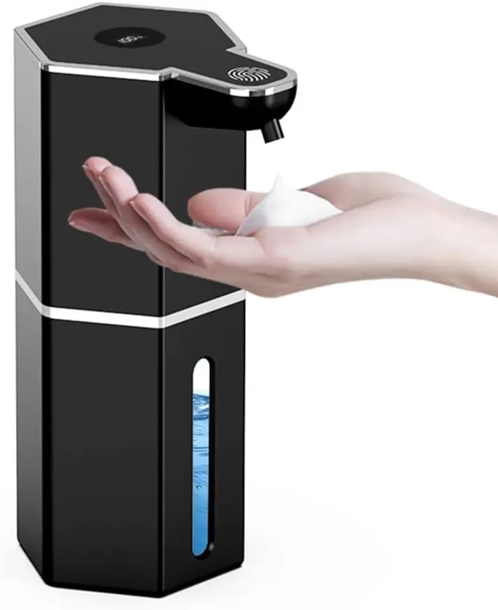 Automatic Soap Dispenser Touchless, Foaming Soap Dispenser 12oz USB Rechargeable, 4 Adjustable Levels Waterproof, Kitchen Gadgets Home Essentials, Wall Mount Hand Soap Dispenser for Bathroom Restroom Use