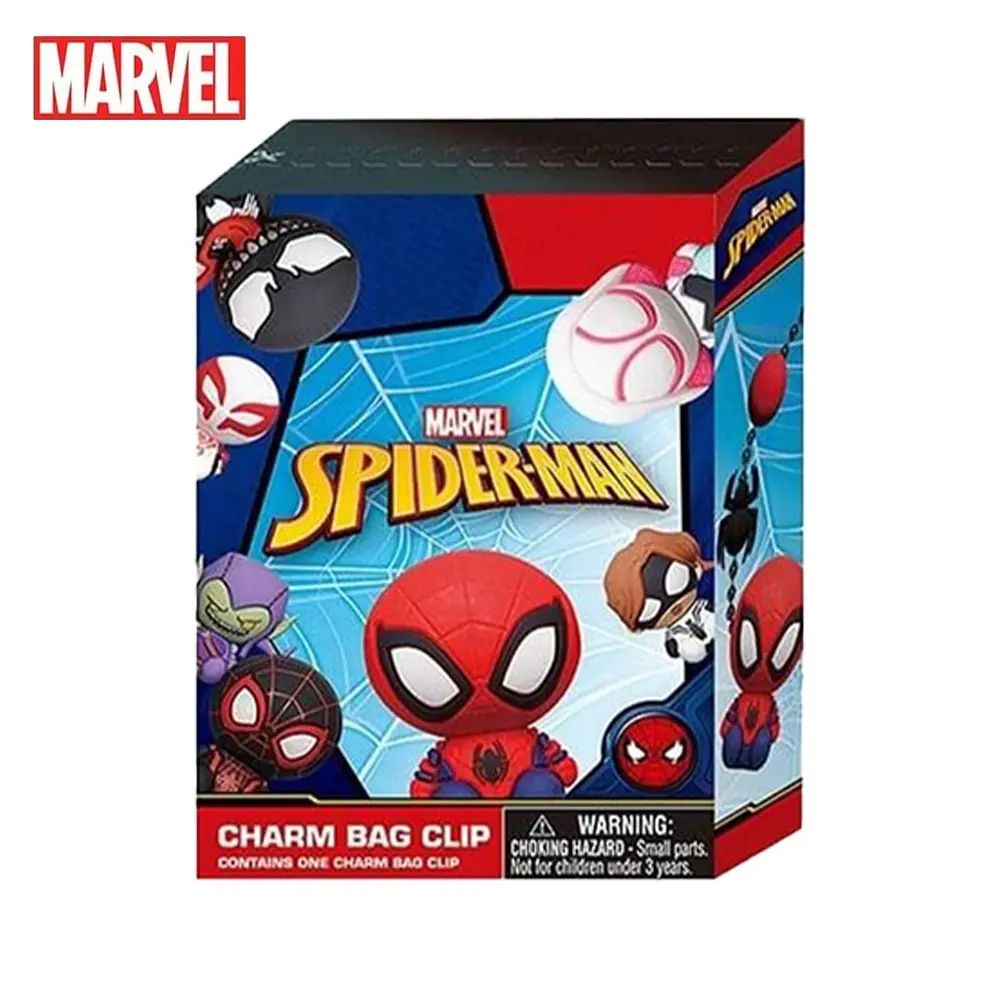Marvel Spider-Man Officially Licensed Blind Box 3D Figurine, Bag Clip Charms, Spider-Man Venom Goblin Backpack Decor, Anime Collector Gift, Collectible Blind Pack