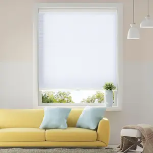 Honeycomb Cellular Shades Cordless Light Filtering for Windows Inside & Outside Mount, 24" W x 36" H, White