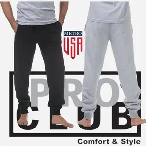 PRO CLUB Jogger Fleece Pants, Relaxed Fit, Medium Weight 60% Cotton / 40% Polyester, Comfortable Design, Two Side Pockets, Durable Fabric