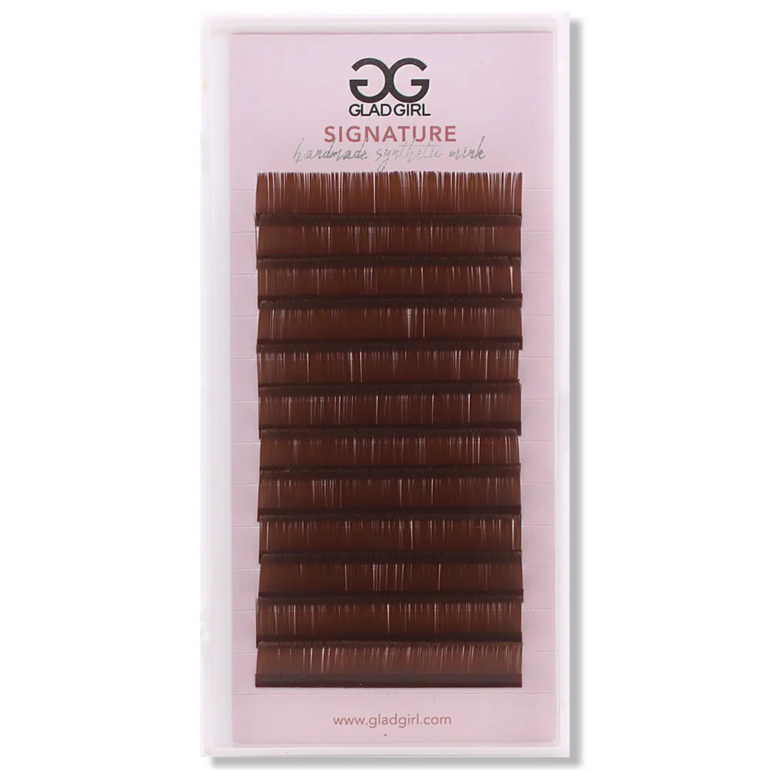 Signature Mink Brown Lashes - Classic - 0.15mm