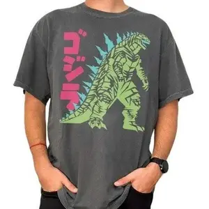Vintage Godzilla Graphic T-Shirt, Japanese Movie Poster Shirt, Retro Godzilla Art Tee Memorabilia for Men and Women, Top Streetwear Crewneck