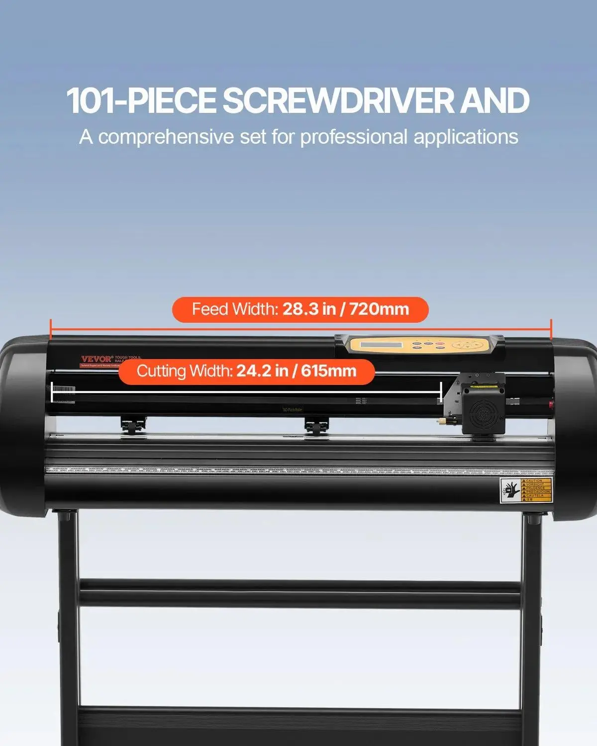 【Summerfinds】VEVOR Vinyl Cutter Machine,  , Upgraded 28 Inch Paper Feed Cutting Plotter Bundle, Adjustable Force & Speed Vinyl Printer with Powerful Stepper Motors, Signmaster Software Compatible with Windows System