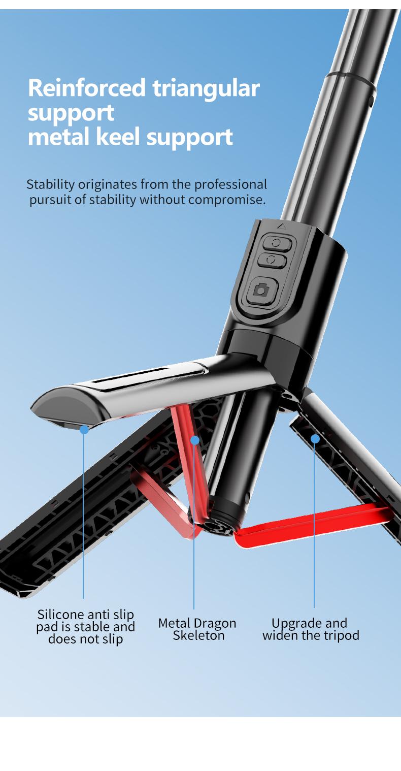 1-Axis Gimbal Stabilizer, Anti-Shake Selfie Stick Tripod with Bluetooth Remote, Auto Balance Phone Mount, Aluminum Alloy Vlogging Stand for iPhone & Android