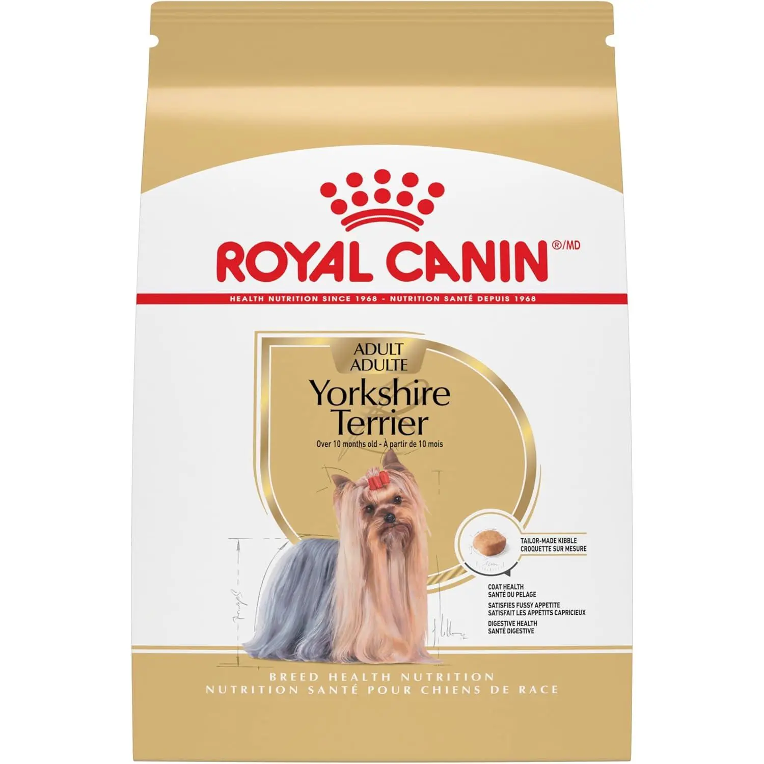 ROYAL CANIN Yorkshire Terrier Adult Dry Dog Food, 2.5 lb Bag | Skin Health with Biotin & Omega Fatty Acids, Early Aging Support, For Adult Yorkshire Terriers, Specialized Small Kibble