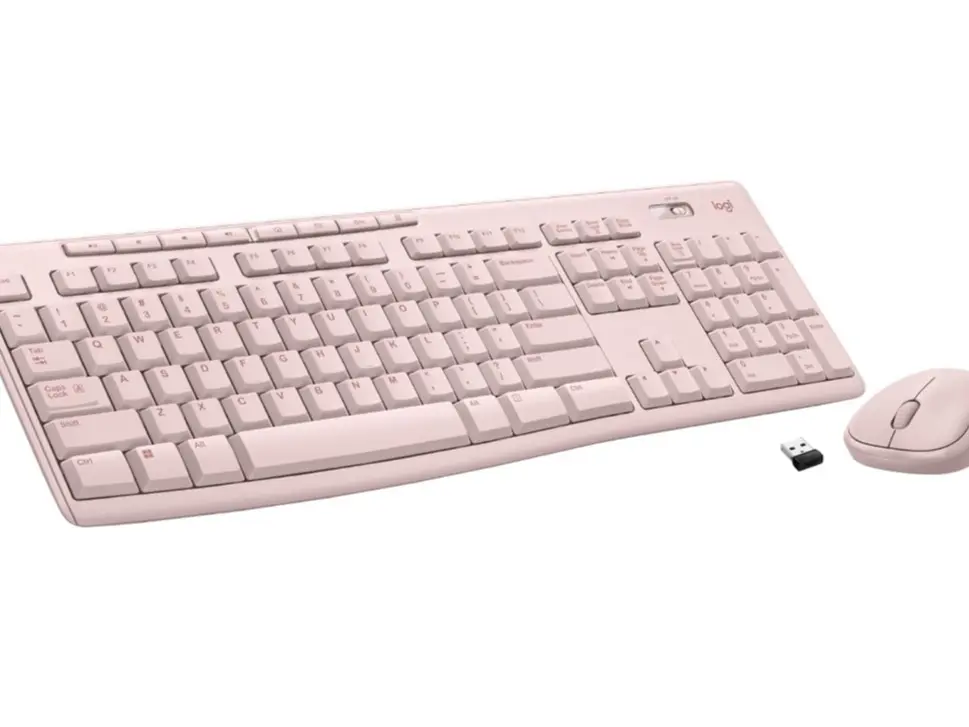 MK270 Wireless Keyboard and Mouse Combo for Windows, 2.4 GHz Wireless, Compact Mouse, 8 Multimedia and Shortcut Keys, 2-Year Battery Life, for PC, Laptop - Rose