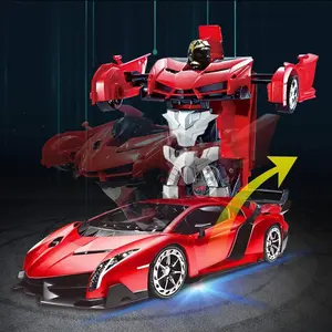 Remote Control Transforming Car – 1 Set RC Robot Car with One-Button Transformation, 360° Rotating Drifting, Rechargeable Stunt Toy for Boys & Girls, High-Speed Electric Car