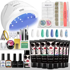 MOROVAN Mother's Day Poly Gel Nail Starter Kit: All-in-One Nail Art Kit for Beginners with UV Lamp, Perfect DIY Nail Extension Gift for Women