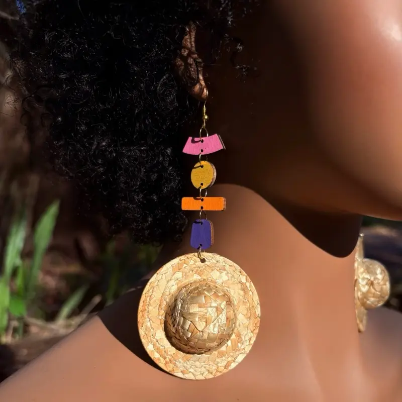 Yarn earrings