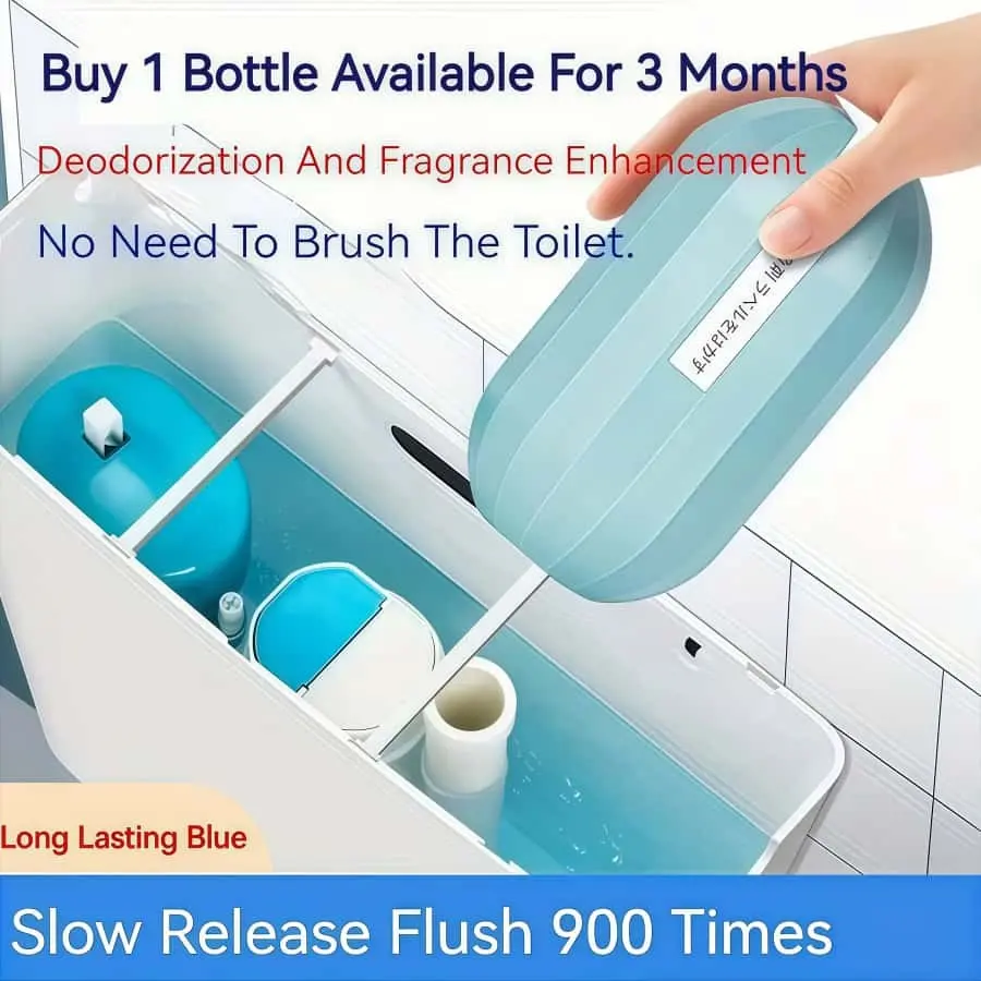 Automatic Odor Eliminator Blue Bubble Magic Box Toilet Bowl Cleaner Toilet Tank Cleaner Fresh Scent, Stain Removal and Deodorizer, Cleaning Agent for Bathroom Household Cleaning Products