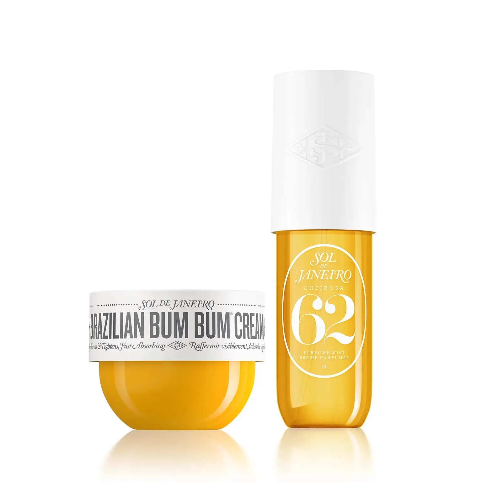 Sol de Janeiro Bum Bum Icons Duo | Two Icons, One Obsession: Featuring The World's Favorite Body Cream And A Matching Irresistible Perfume Mist. Both With Notes Of Pistachio, Salted Caramel, And Vanilla
