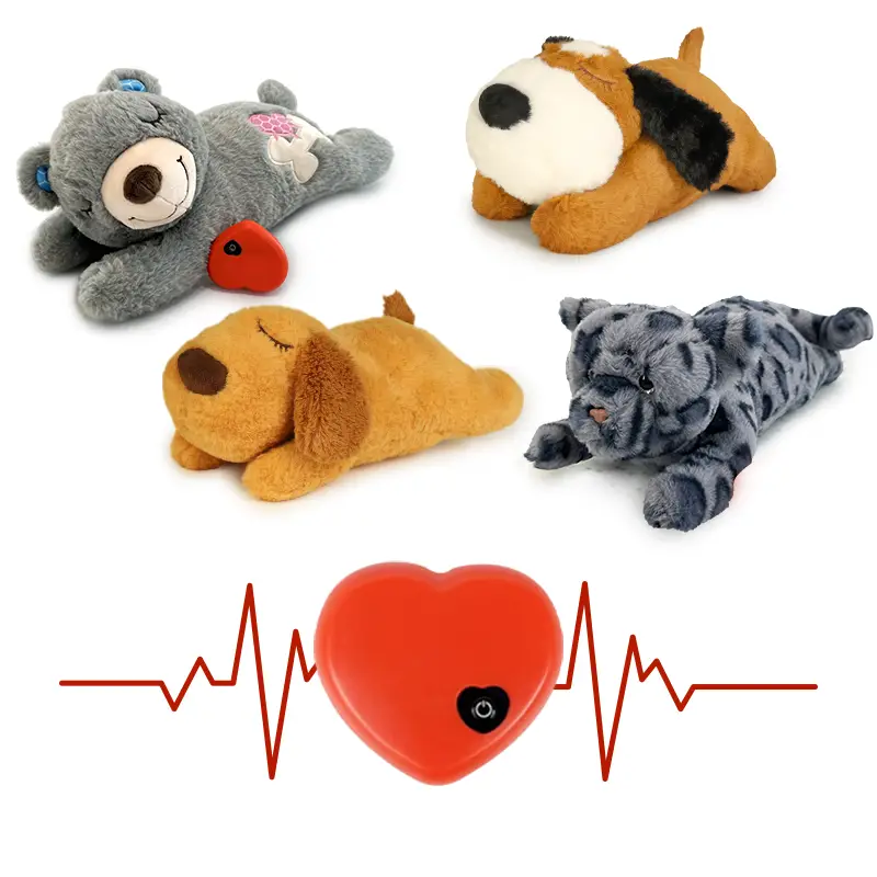 NPET Dog companion heartbeat toy Dog toys PP Cotton Stuffed Pet Plush Toy Great For Dog Sleep Aids Suitable For Small Medium And Large Dogs(Battery Is