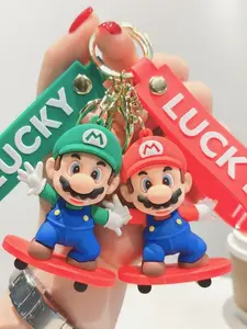 Cartoon Mario Keychain Super Mario Monster Plush Key Chain Backpack Decoration Video Game Small Gift, Cute & Fun Accessory