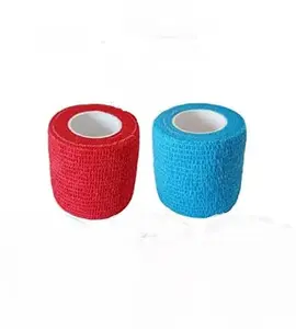Tattoo Grip Tape (2pcs)- Tattoo Grip Wrap Tape Elastic Bandage Rolls Self-Adherent Tape for Tattoo Machine Grip Tube Accessories Sports Tape Brow eyebrow