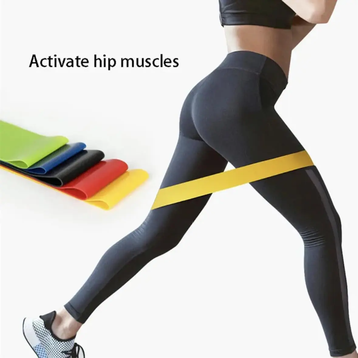 Portable Resistance Stretch Bands - Lightweight, Compact, for Home, Gym Use, Hip Activation and Activating Hip Muscles Training, Activate Hip Muscles