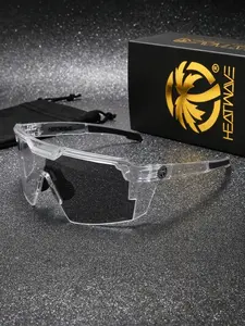 New High-Quality Fashion Windproof Protection Goggles, Large Frame Clear Vision Thermal Wave Lenses Glasses with Brand Box and Case, Essential for Outdoor Activities, All Seasons