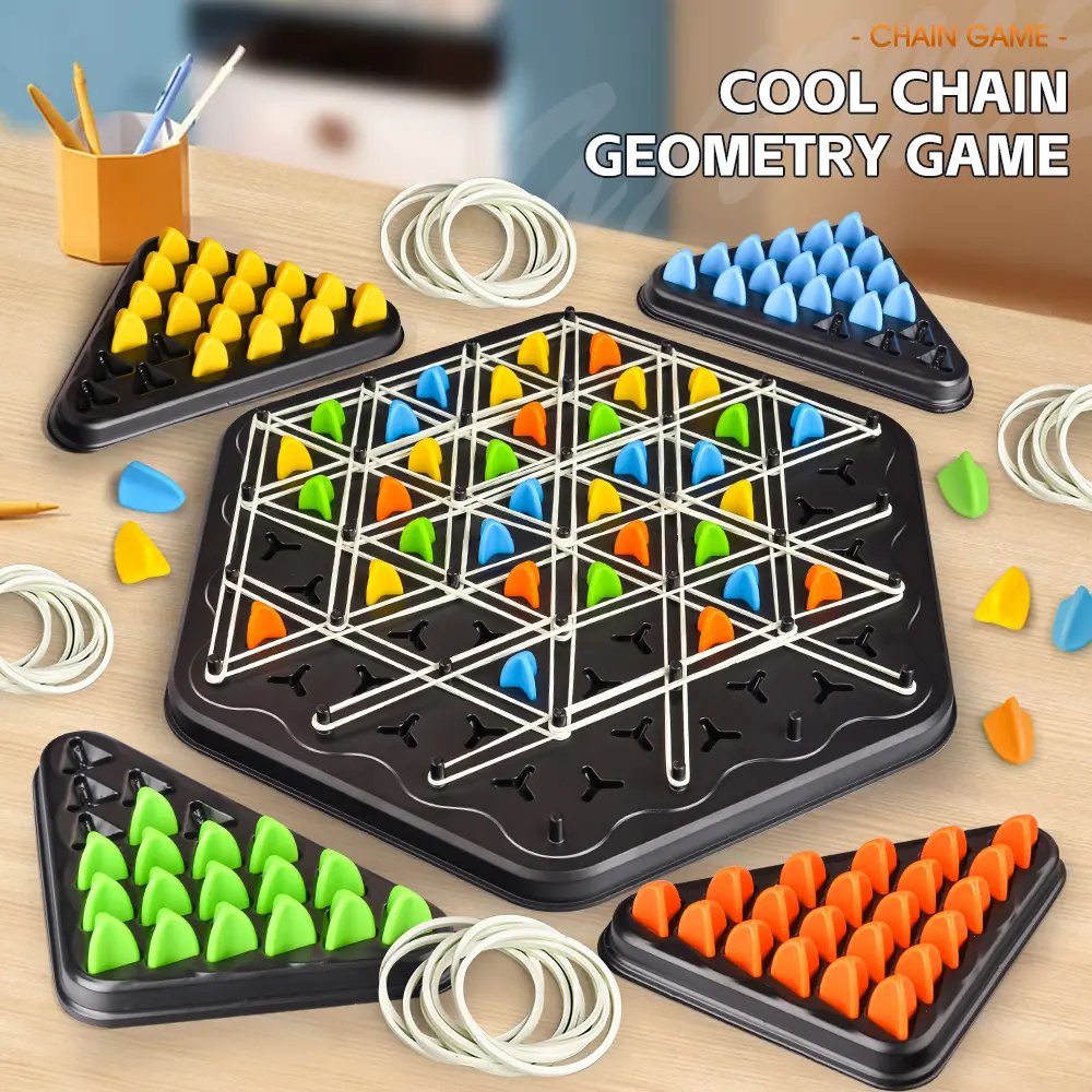 【Deals For You Days】Triangle Interlocking Board Game  Fun Puzzle Tabletop Multiplayer Game for Logical Thinking Enhancing Family Party Game