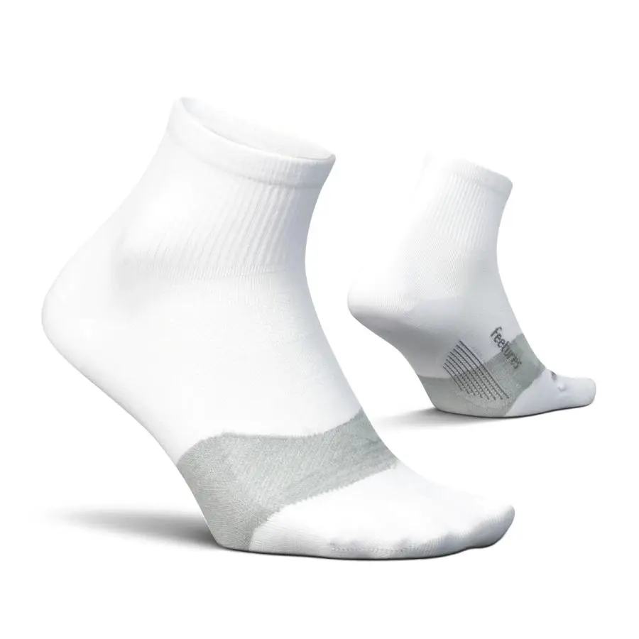 Feetures Elite Ultra Light Quarter - Athletic Running Socks for Women & Men - Targeted Compression, Moisture Wicking