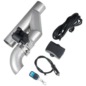 VEVOR Electric Exhaust Cutout, 2.5 Inch Universal Stainless Steel Exhaust Valve Kit with One Controller Remote Kit, Cut Out Valve, Y Pipe, Remote Control Box, Fits Trucks, Sedans, Sports Cars, SUVs