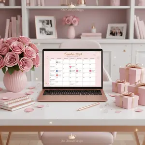 InfluenceHer Planner 6 Month Dateless Planner for Influencers with Content Creation Tools, Follower Growth Tracker, and Monthly Affirmations - Memory Journal