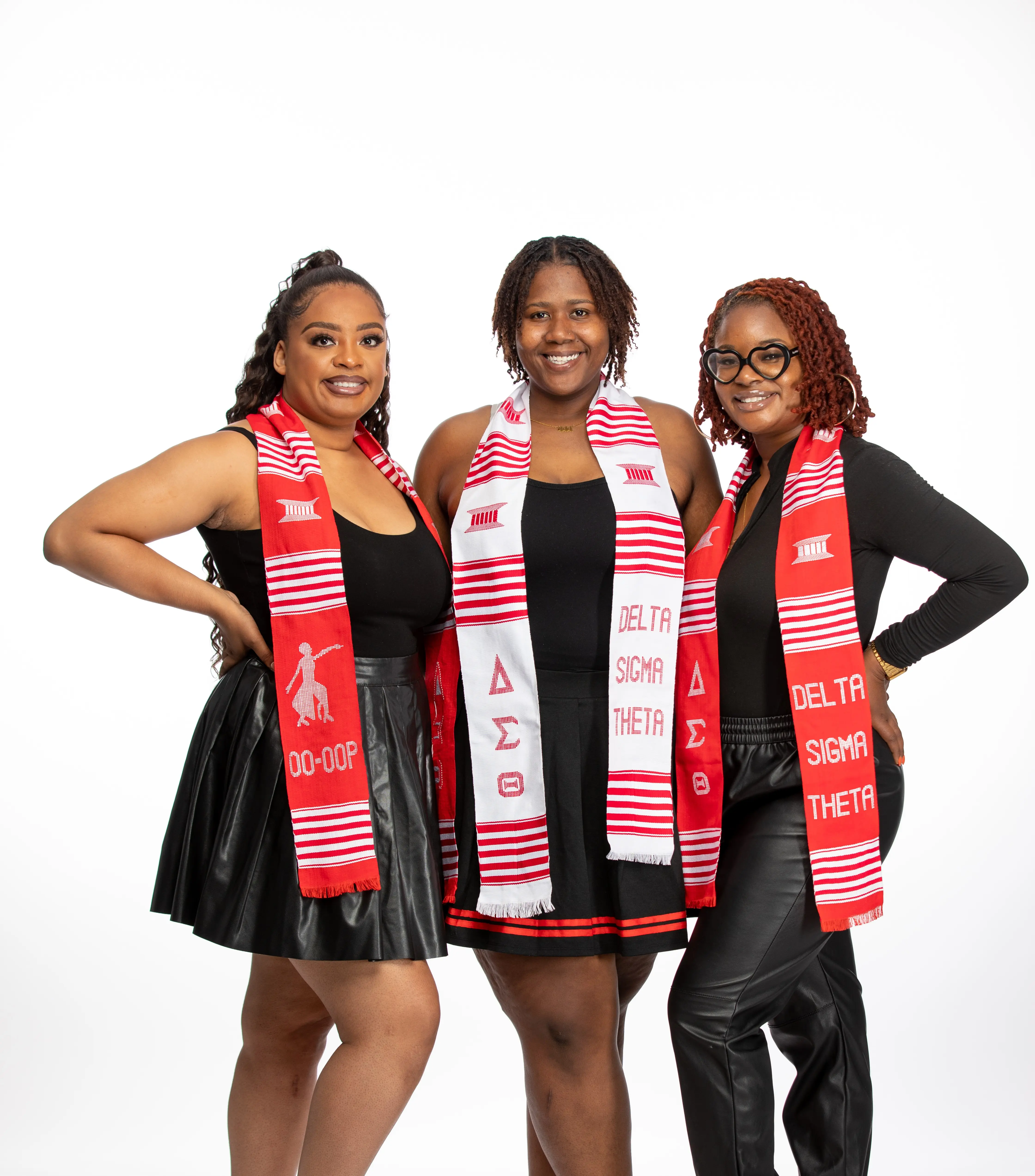 Delta Sigma Theta Kente Cloth Graduation Stoles Authentically Handwoven with Graduation Stole Garment Care Bag and Hanger