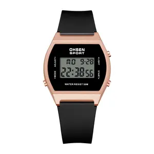 Multifunctional Digital Wrist Watch: Rubber Band Large 24 Hours LED Display Sport Watch for Men Women