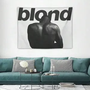 Frank Ocean Music Album Poster Tapestry, Iconic Blonde Cover Art Wall Hanging, Pink Aesthetic Room Decor for Hip-Hop Fans, R&B Soul Music Poster Flag, Aesthetic Bedroom Backdrop for Friends outdoorfun