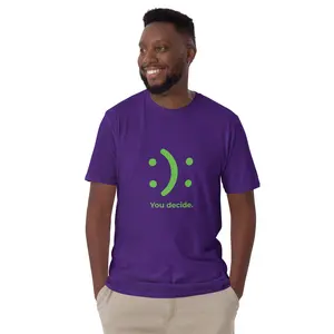 You Decide Emote Short-Sleeve Unisex T- - 100% Ring-Spun Cotton - Menswear cool dad shirt tiktok shop husband outfit culture clothing