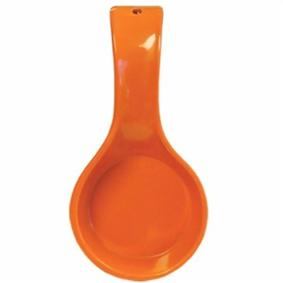 Orange Kitchenware Tableware Spoon Rest - Lightweight Accessory, Top Rack Safe, 4'' L x 1'' W x 8'' H, All Seasons Use, Prevents Utensil Messes