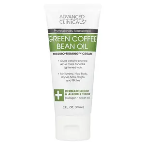 Advanced Clinicals Green Coffee Bean Oil, Thermo-Firming™ Cream, 2 fl oz (59 ml)