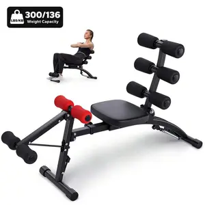 Multi-Functional Adjustable Ab MachineWorkout Bench Sit Up Machine Push Up Exercise Chairfor Home Gym FathersDayGift