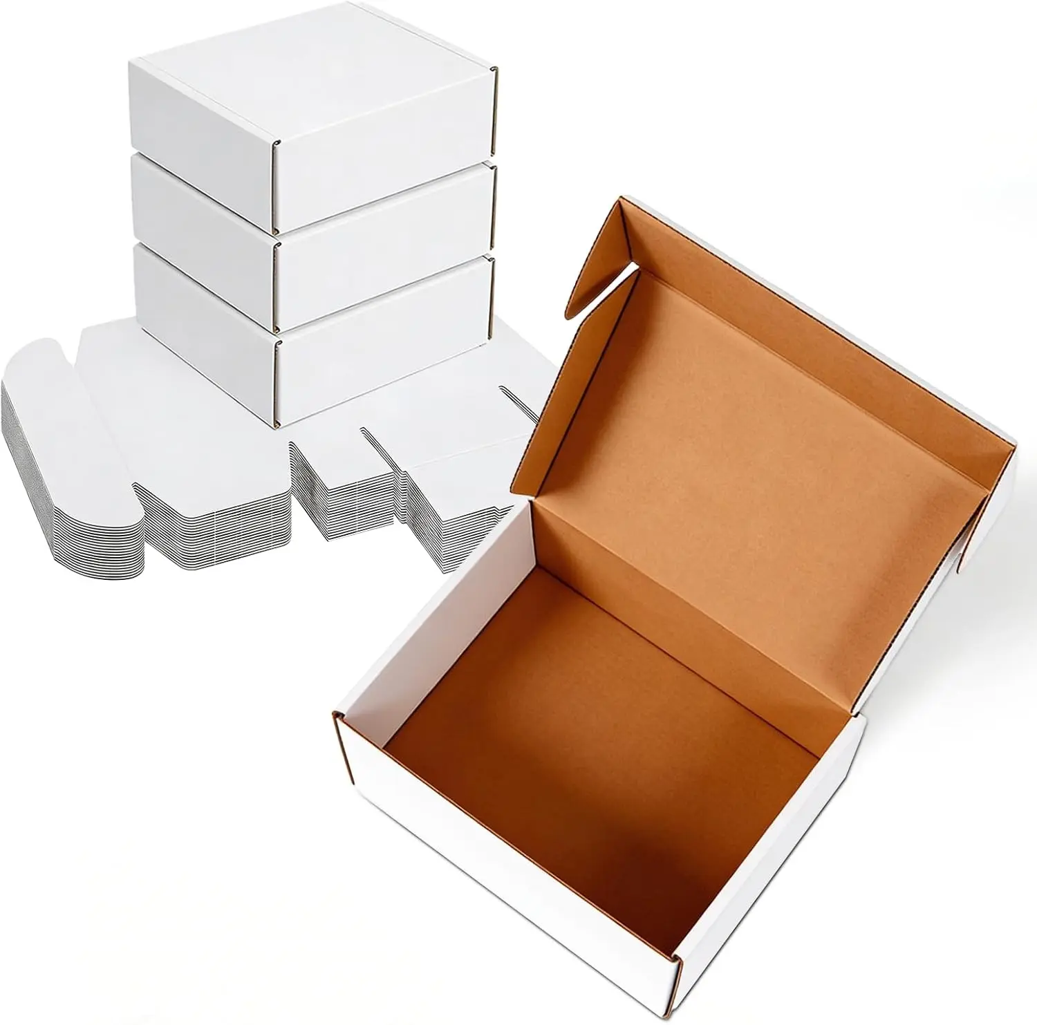 14x10x3 inches White Shipping Boxes 20 Pack Corrugated Cardboard Gift Boxes Mailing Boxes for Small Business Packing and Storage