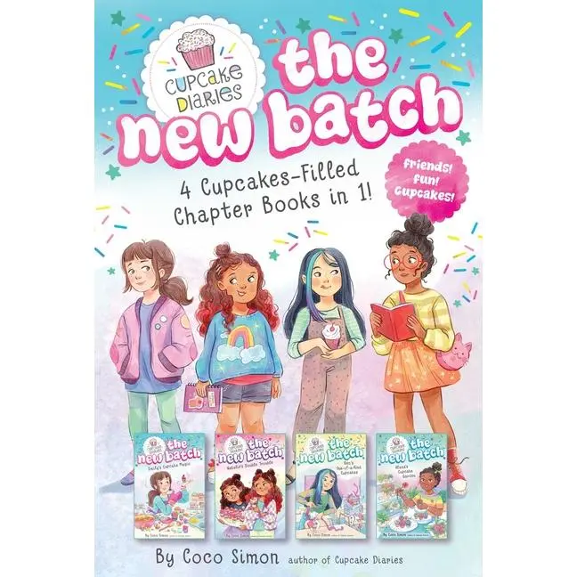 4 Cupcake-Filled Chapter Books in 1!: Emily's Cupcake Magic!; Natalie's Double Trouble; Ren's One-Of-A-Kind Cupcakes; Alana's Cupcake Garden -- Coco Simon - Paperback