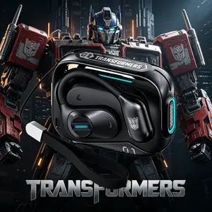 TRANSFORMERS TF-T77 Open-Ear Bluetooth TWS Earbuds, Wireless Hook-On Non-In-Ear Headphones with ENC, Smart Voice Assistant, Comfortable Wear for Gaming & Gym Use earphones