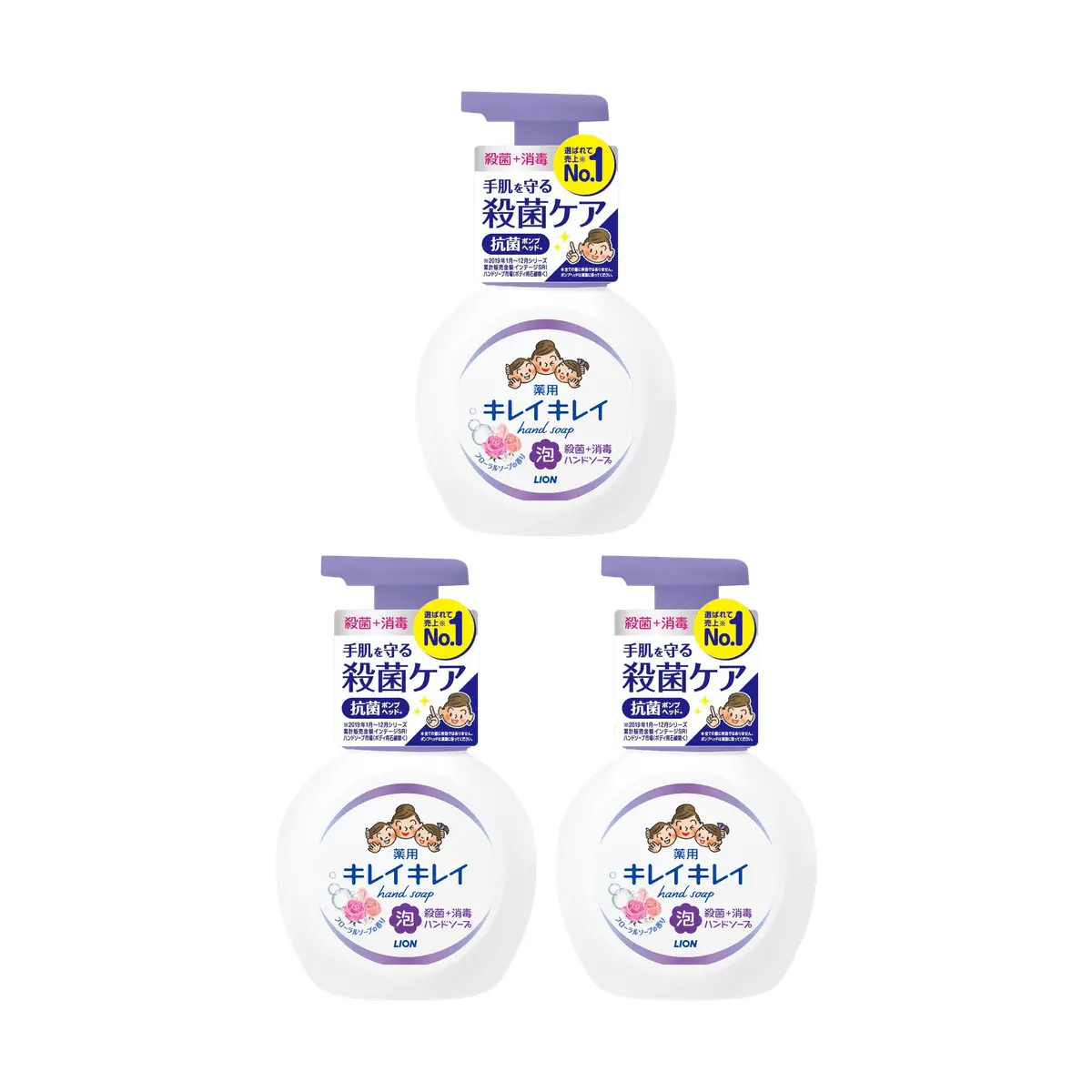 LION Medicated Foaming Hand Soap - Gentle Floral Scent, Kills Germs & Bacteria, Kid-Friendly, 3-Pack (250ml Each) LION Medicated Foaming Hand Soap - Gentle Floral Scent, Kills Germs & Bacteria, Kid-Friendly, 3-Pack (250ml Each)